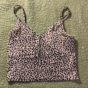leopard print crop top
